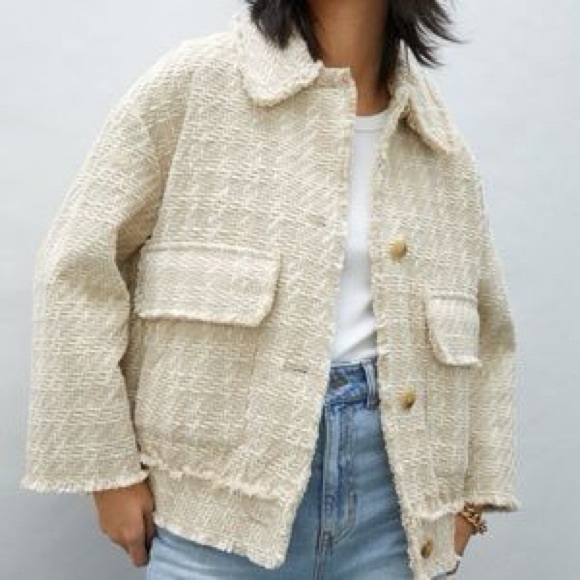 Beige Teddy Jacket - Picture 1 of 5